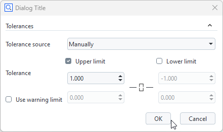 Asymmetric tolerances