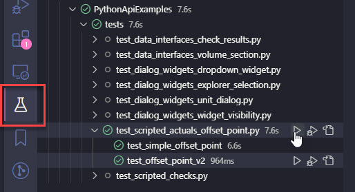 Executing tests from VSCode