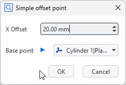 Scripted point creation dialog